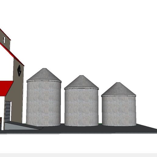 Download file PREMIUM N Scale Grain Elevator (incl Silos) • 3D printer